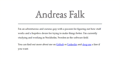 Desktop Screenshot of andreasfalk.se